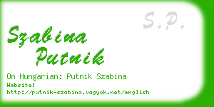szabina putnik business card